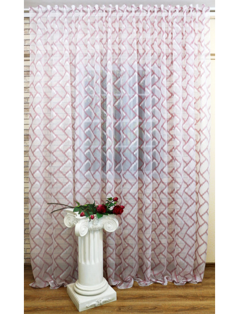 Тюль розово-серебристый 21328v10