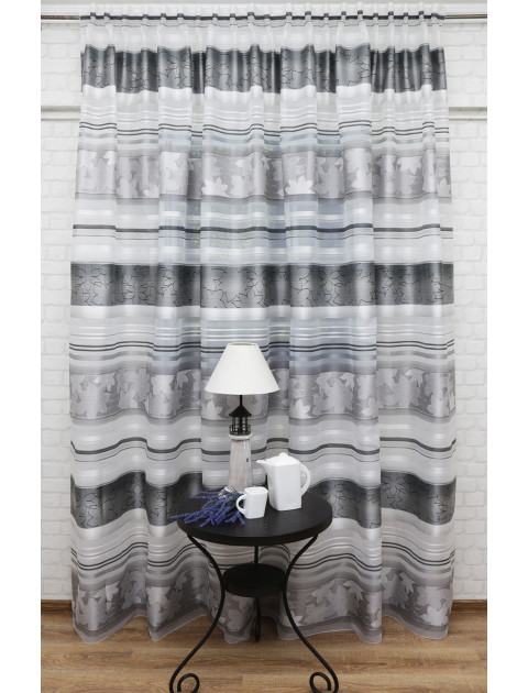 Тюль Дарама 8836 серые ромашки