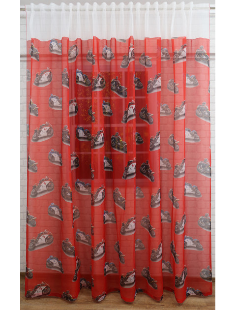 Тюль Супермото красный