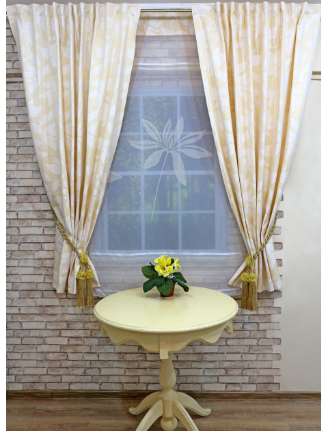 Комплект штор Голди 2147 55054v918 светло-желтый