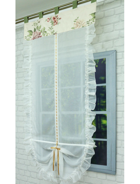 Тюль Маруся экран с утяжелителем молочный, 1 полотно