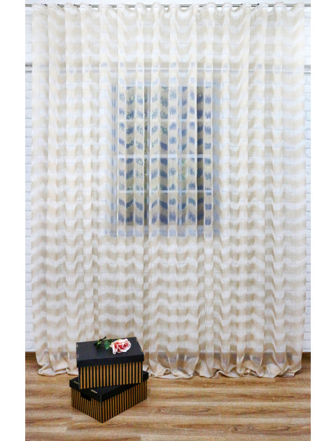 Тюль Белль 2 бежевый