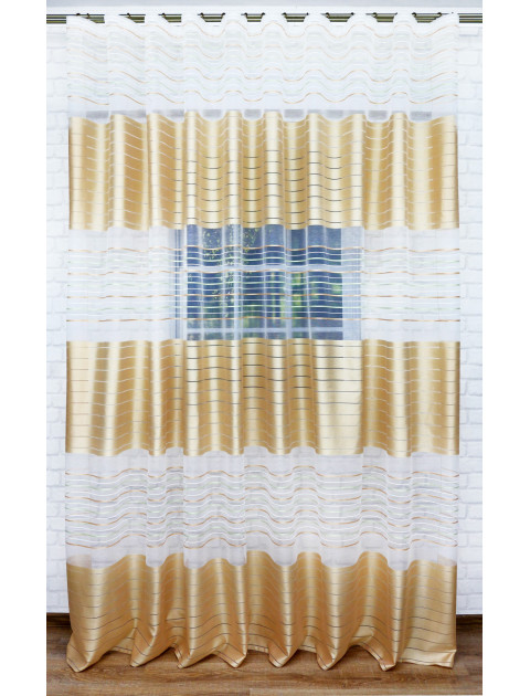 Тюль Дарама 23069v04 оранжево-зеленый