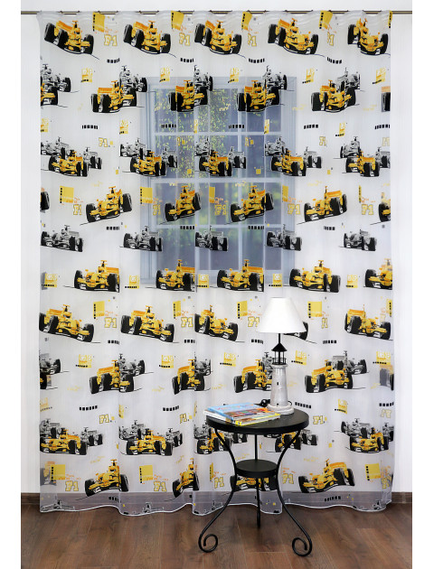 Тюль Формула-1 L 8237 v 3 желтый