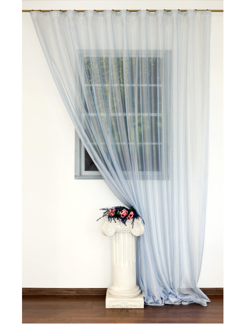 Тюль "Ламелла" голубой