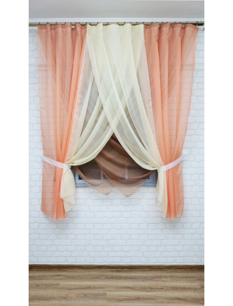 Тюль Радуга светло- бежевый