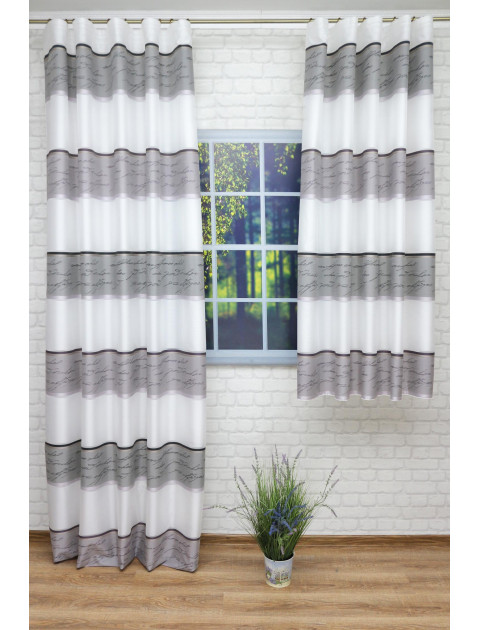 Тюль Комфорт 9260v20/1, белый, серо-фиолетовый