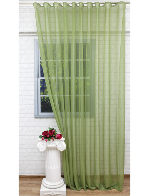 Тюль Луиза зеленый