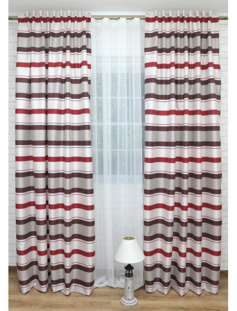 Комплект штор "Дарама" 13613v09 красные полосы
