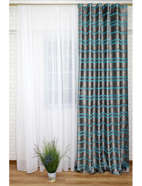 Штора "Дарама" 3437-102 серобирюзовый