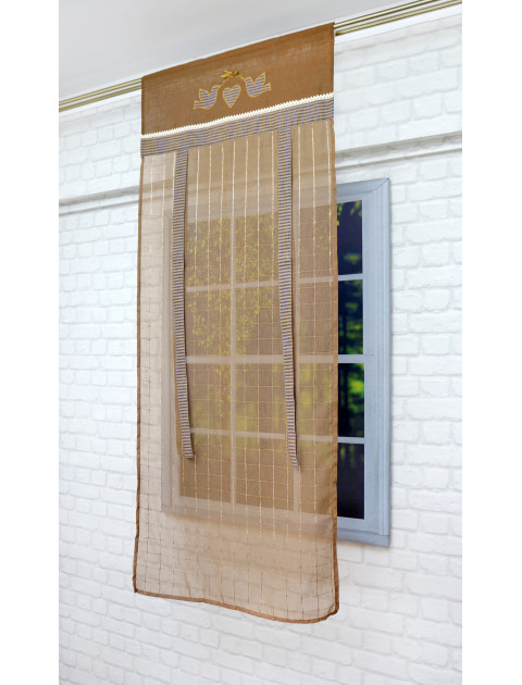 Тюль экран коричневый