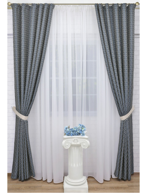 Комплект штор "Дилара" синий GL1699_16s