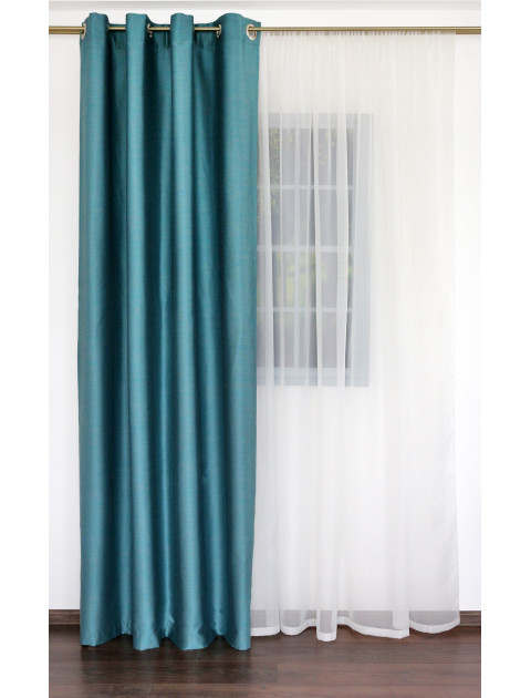 Штора "Дарама" 3440zv109, бирюзовый, на люверсах