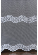 Тюль сетка-вышивка 26001v600 кружево и стразы белый