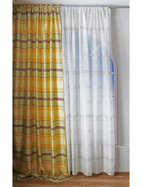 Штора "Дарама" 13643v11, желто-зеленый