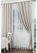 Комплект штор Дарама linen 3441zv20 серо-бежевый