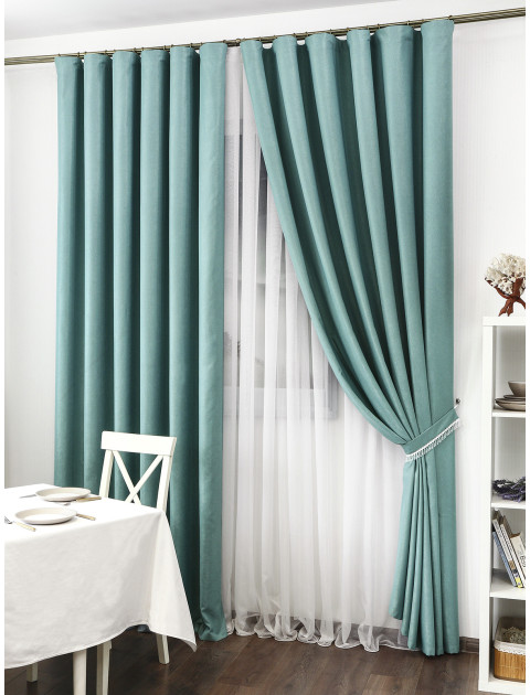 Комплект штор Milan Kisa Tb 01v135 бирюзовый