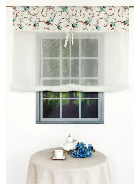 Тюль Дарина 2108 молочно-голубой