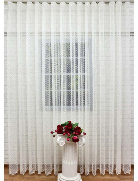 Тюль Сетка-Вышивка 5121076ecru, молочный