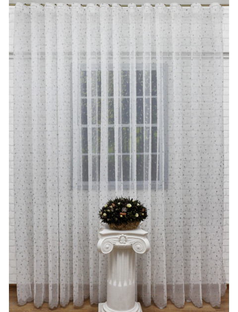 Тюль Сетка-Вышивка 55841_55_220, серый