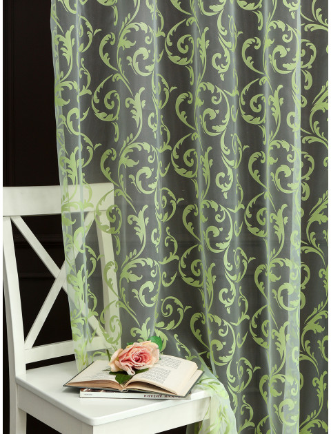 Тюль Devore Premium Platin1567v02 зеленый