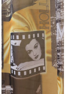 Комплект тюлей "Голливуд" 9920, черно-желтый