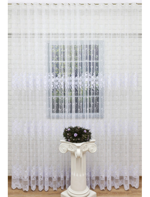 Тюль Сетка-Вышивка 712931beuaz, белый