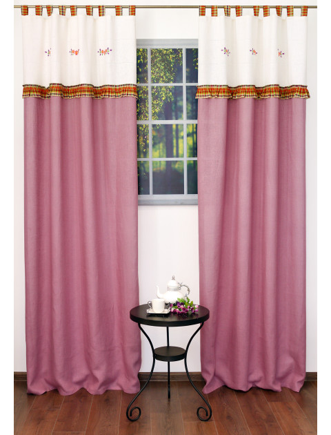 Комплект штор "Весення песня"2116, сиренево-белый
