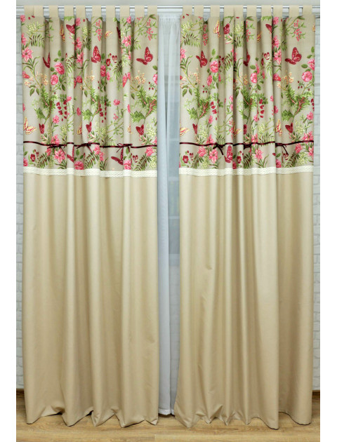 Комплект штор "Английский сад" 2006bab, бабочки