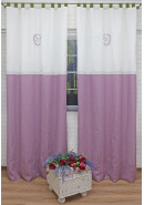 Комплект штор "Flowers of provanse" 6854b, бело-фиолетовый