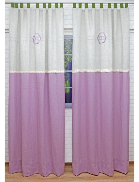 Комплект штор "Flowers of provanse" 6854s,серо-фиолетовый