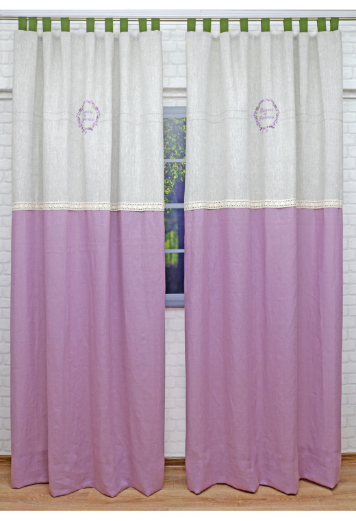Комплект штор "Flowers of provanse" 6854s,серо-фиолетовый