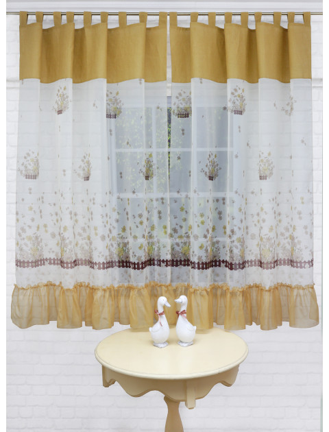 Тюль "Дача",2054, желтый (1 шт)