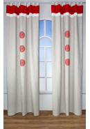 Комплект штор "Кадриль", арт. 2061, серо-красный