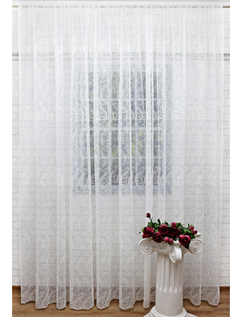 Тюль Сетка-Вышивка 22887v01 белый