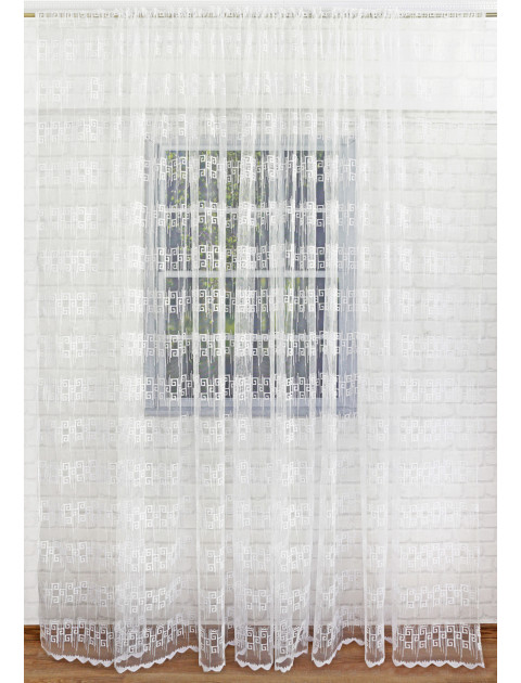 Тюль Сетка-Вышивка 908563_1, молочный