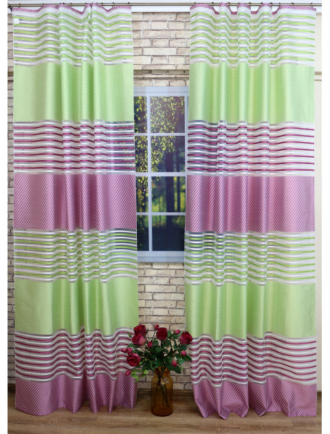 Штора "Дарама" 8891_13 зеленый, бордовый 1 шт