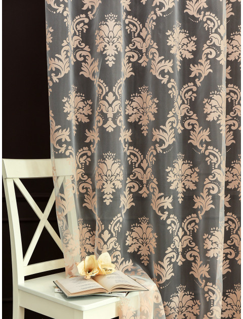 Тюль Devore Premium C1168v25 корона какао