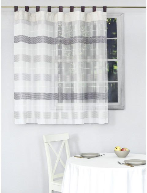 Тюль экран Fresh 14083v12 на петлях белый бежевый сиреневый