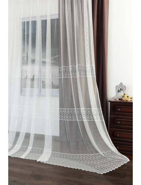 Тюль сетка-гипюр 537708v2 молочный