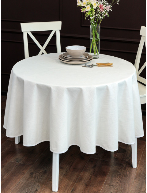 Скатерть круглая Vanelli, молочный
