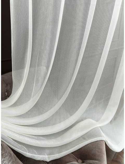 Тюль под лен Dolly 970000v06 сливочный