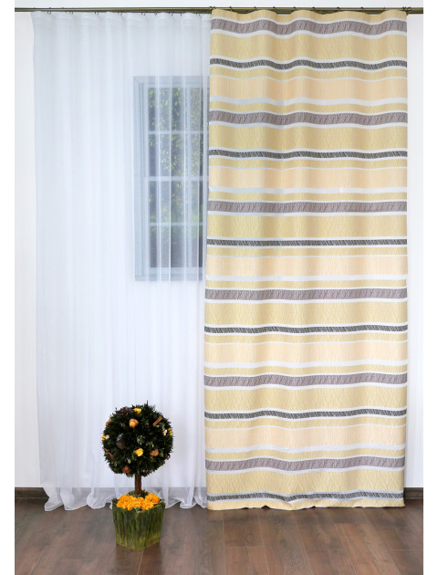 Штора "Дарама" 55532v109  светло-жёлтый, серый