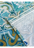 Комплект штор Андалузия габардин яркий микс зеленый голубой