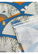Комплект штор Восточная коллекция Веер темно-оранжевый синий