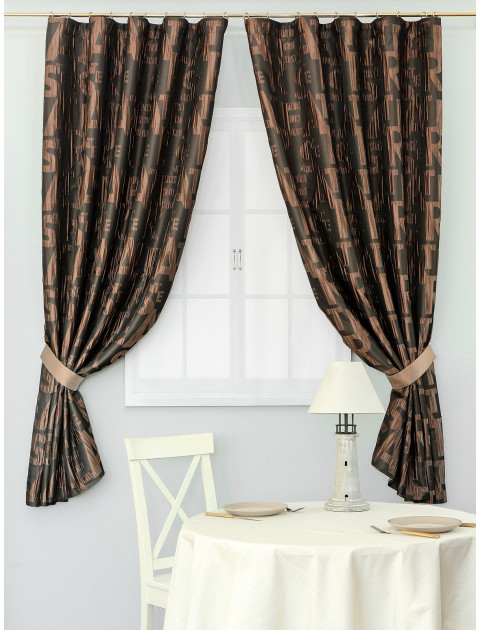 Комплект штор Дарама крэш 55551v111 черный венге