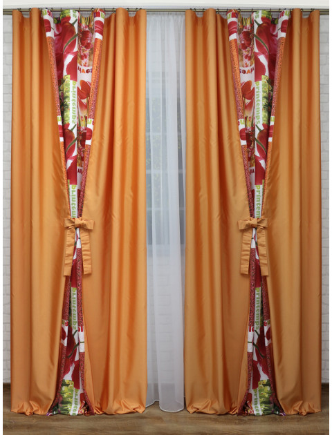 Комплект штор "Адель" оранжевый