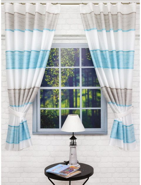 Тюль "Konsu" бирюзовый,молочны