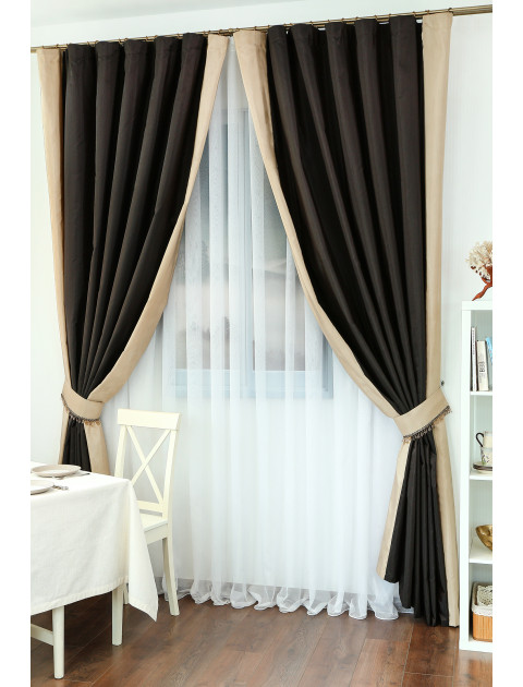 Комплект штор Tiramisu венге бежевый