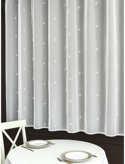 Тюль Letty с кружевом 1232v2 молочный бежевый